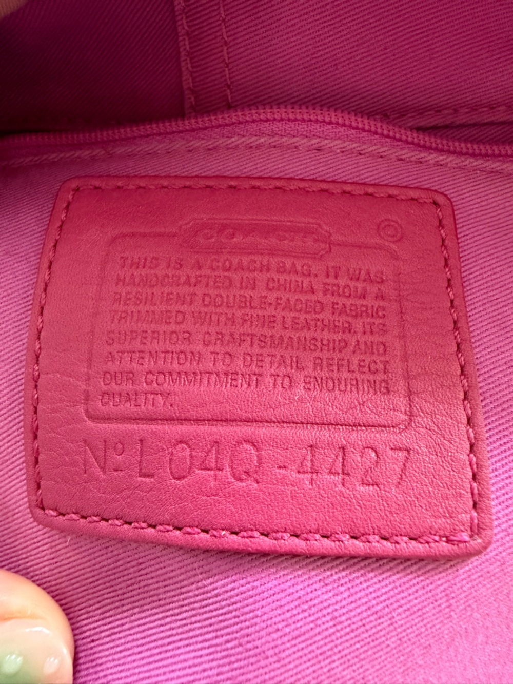Vintage Coach Soho Daisy Mini Tote Hamptons Mini Tote Pink White Y2K Coach 4427 - Picture 11 of 11